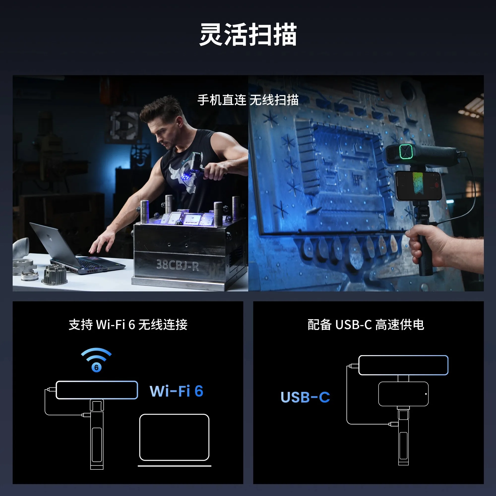 Wireless laser 3D scanner, han - Handheld 3D Scanner High Precision ulasan dan harga